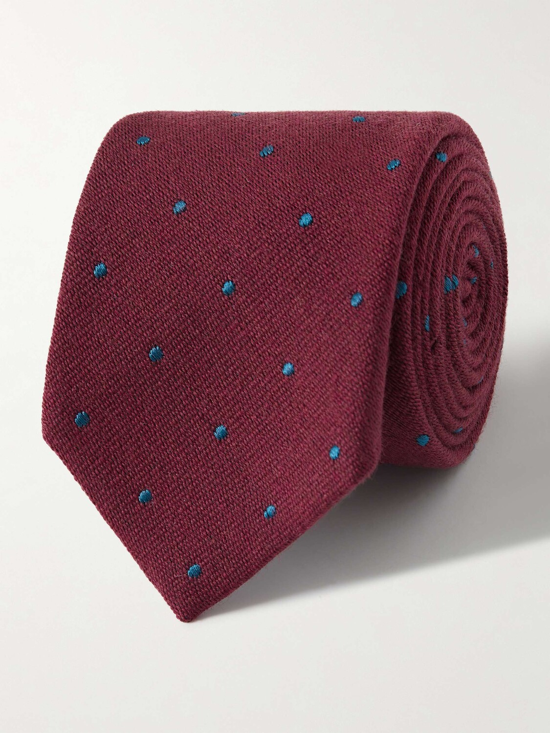 

Галстук из шерсти и шелка шириной 8 см в горошек PAUL SMITH, бордовый