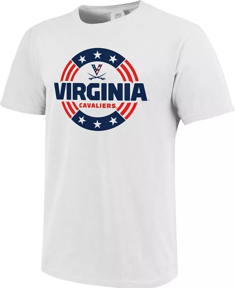 

Футболка Image One Virginia Cavaliers красно-белого цвета с изображением монеты и флага HOO