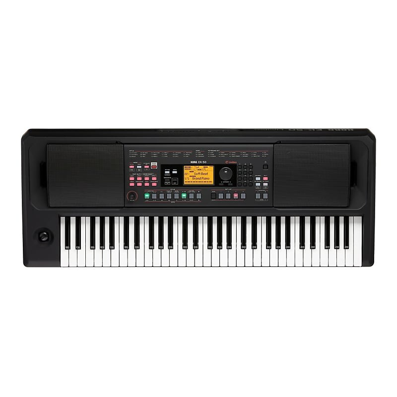 

Клавиатура Korg EK50L Entertainer с мощными динамиками для живых выступлений и мониторинга