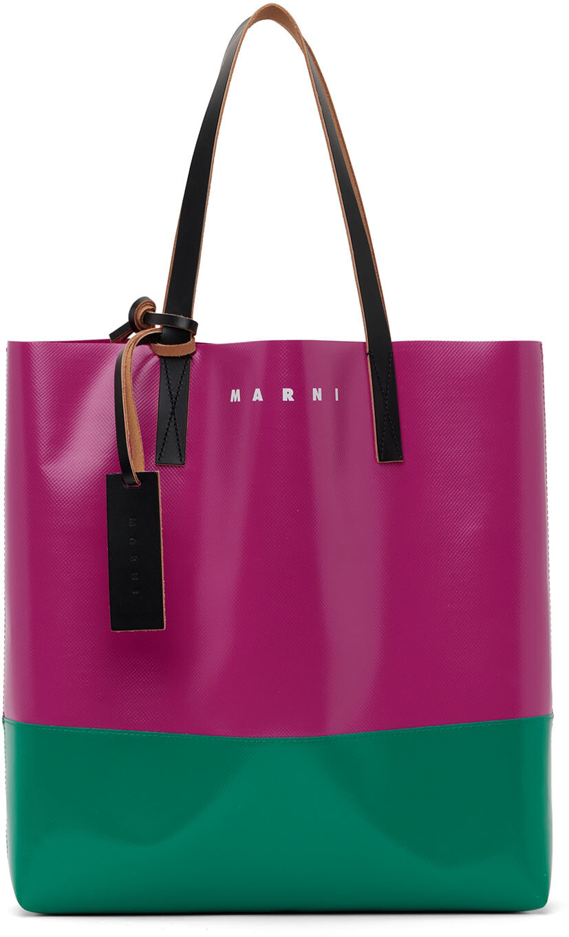 

Пурпурно-зеленая объемная сумка Tribecca Shopping Tote Marni