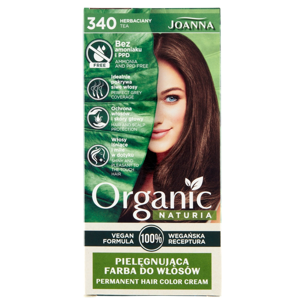 Joanna Naturia Органическая питательная краска для волос 340 Чай краска для волос palette naturia 3 68 шоколадный каштан