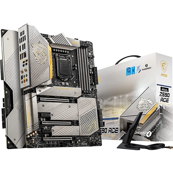 

Материнская плата MSI MEG Z590 ACE Gold Edition, WIFI, DDR4, черный, золотистый