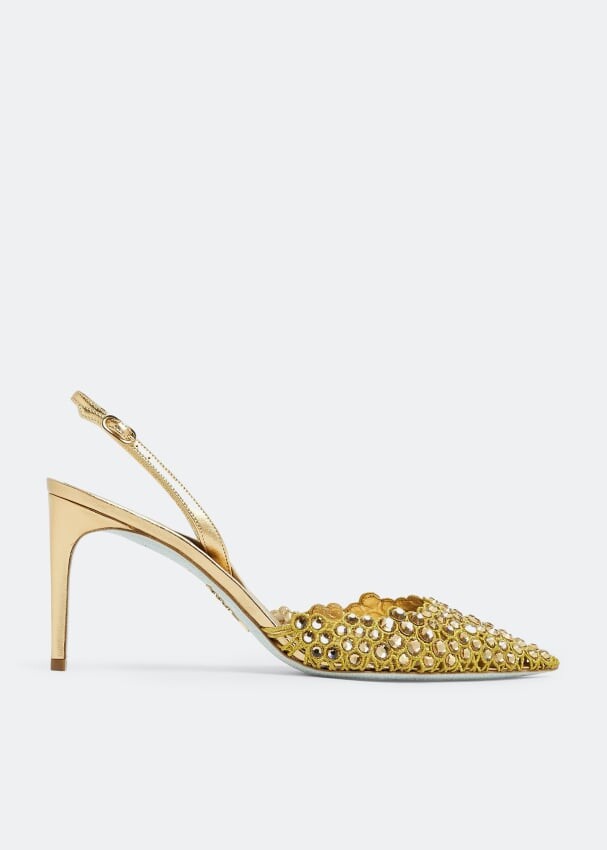 

Туфли RENÉ CAOVILLA Vega slingback pumps, серебряный