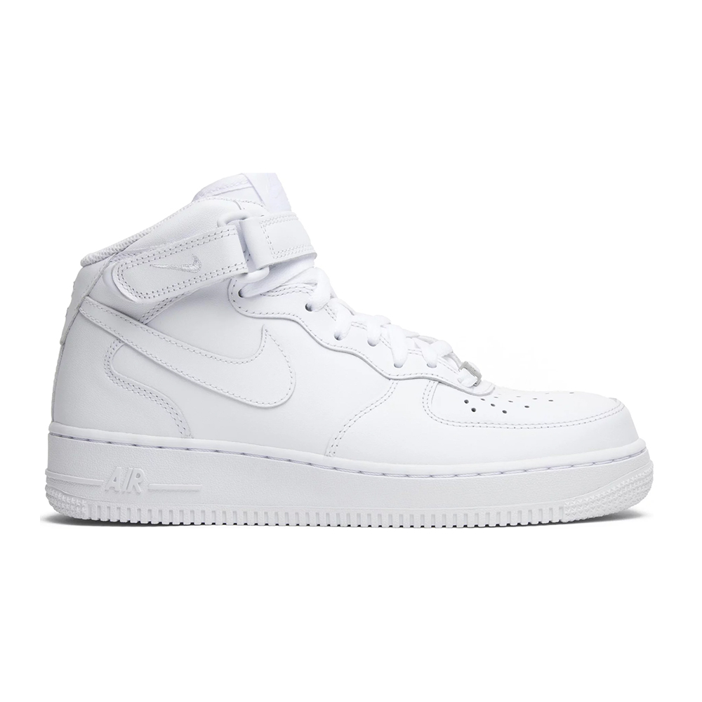 Кроссовки Nike Wmns Air Force 1 Mid 07 Leather, белый кроссовки nike wmns air force 1 07 lx lucky charms белый