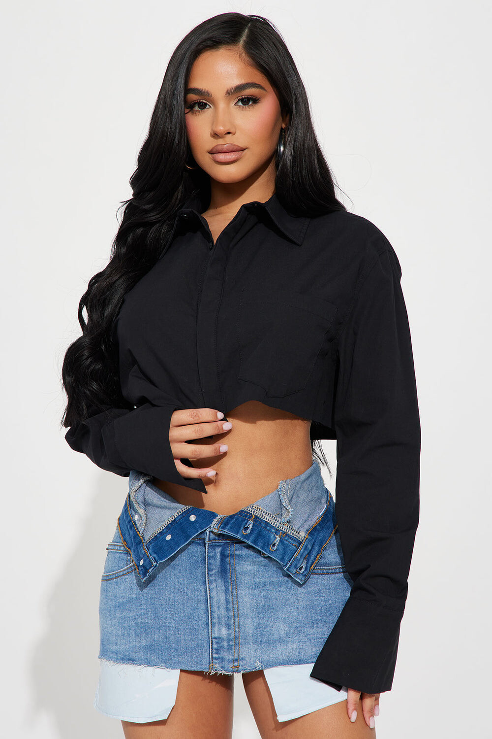 

Рубашка Fashion Nova TI8663, черный