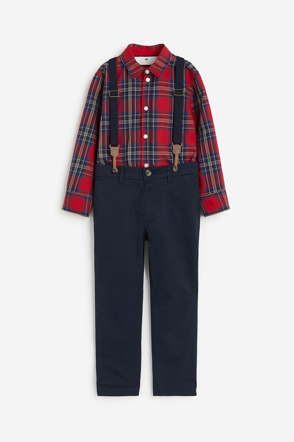 

Комплект рубашка и брюки H&M, 2 предмета, красный