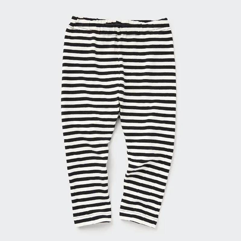 Легинсы для малышей Uniqlo Toddler Cotton Striped, черный