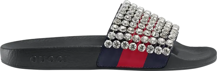 

Кроссовки Gucci Wmns Web Slide Crystal, черный