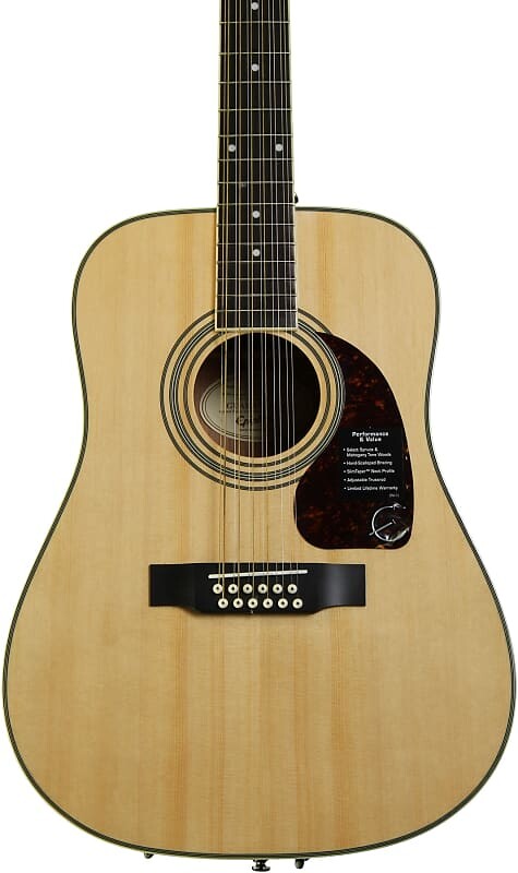 

Epiphone Songmaker DR-212 12-струнная акустическая гитара, натуральный цвет EA2TNACH1