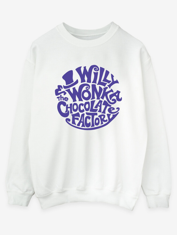 

NW2 Willy Wonka Factory Logo Взрослая белая толстовка George., белый