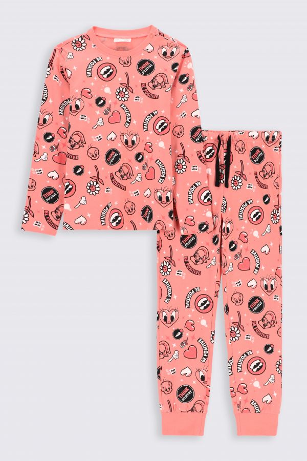 Пижама для девочки Coccodrillo Looney Tunes, розовый цена и фото