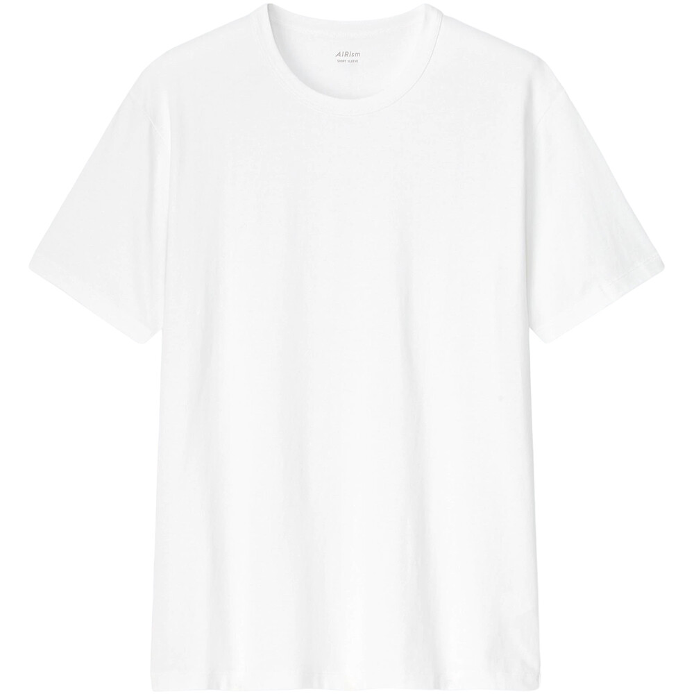 Футболка Uniqlo Airism Cotton Crew Neck, белый футболка uniqlo airism cotton crew neck серый