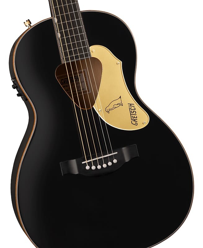 

Новый Gretsch G5021E Rancher Penguin Parlor Acoustic/Electric, черный с золотым блеском, звукосниматель Fishman!