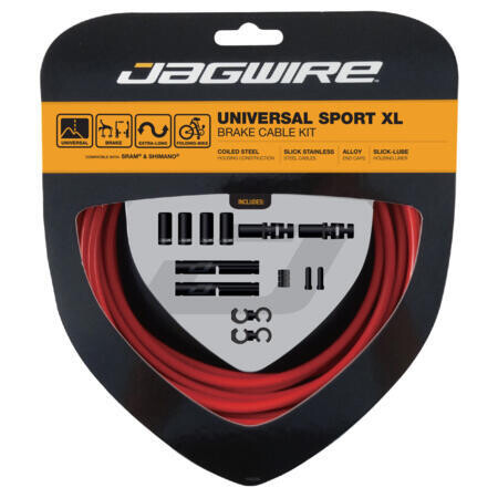 

Комплект тормозных тросов Jagwire Universal Sport XL, красный / красный / красный