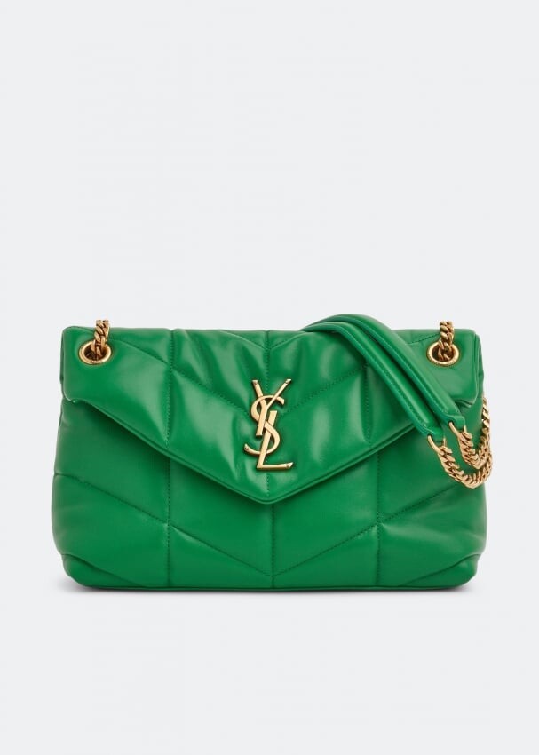 

Сумка SAINT LAURENT Loulou Puffer small chain bag, зеленый