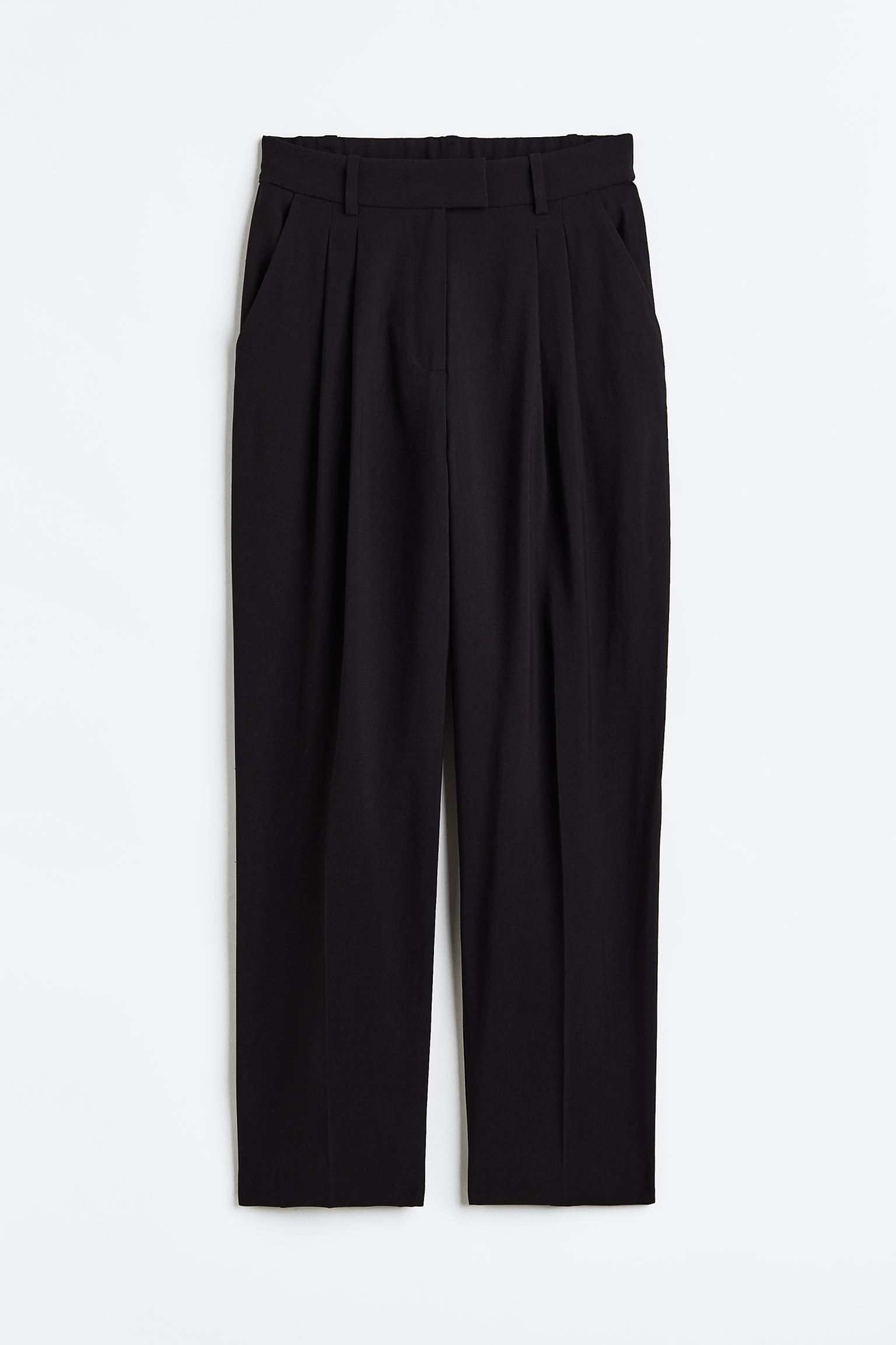 Брюки H&M Ankle-length, черный брюки uniqlo smart wool like ankle length черный