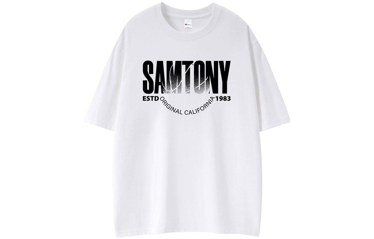 

Футболка унисекс Samtony, Костюм [белые короткие рукава + черные прямые брюки]