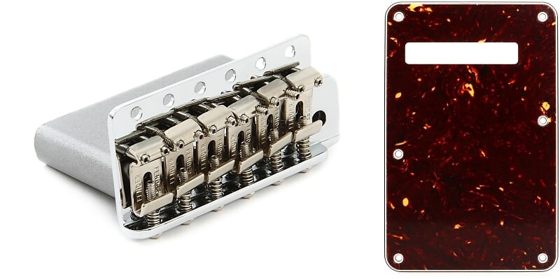 

Мост Fender American Vintage Strat Tremolo в сборе — хромированный комплект с задними панелями тремоло Fender Stratocaster в современном стиле — панцирь черепахи 0992049000=1 0991324000=1