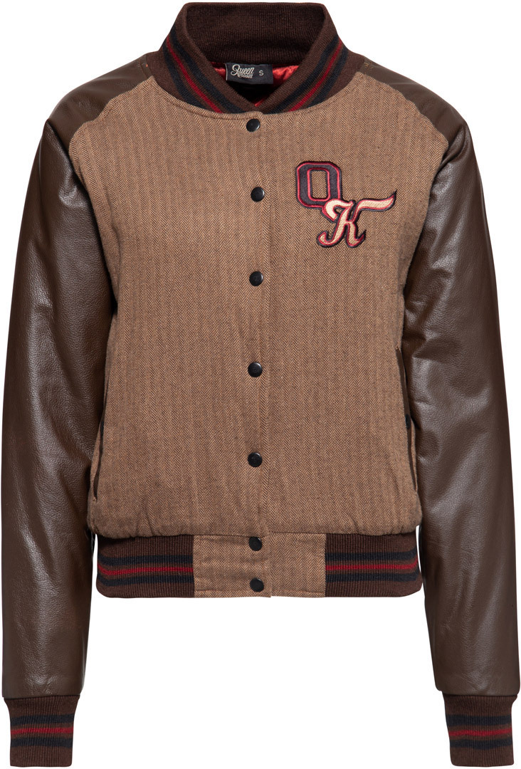 Жакет женский Queen Kerosin Baseball College, коричневый жакет женский размер 56 цвет серо коричневый