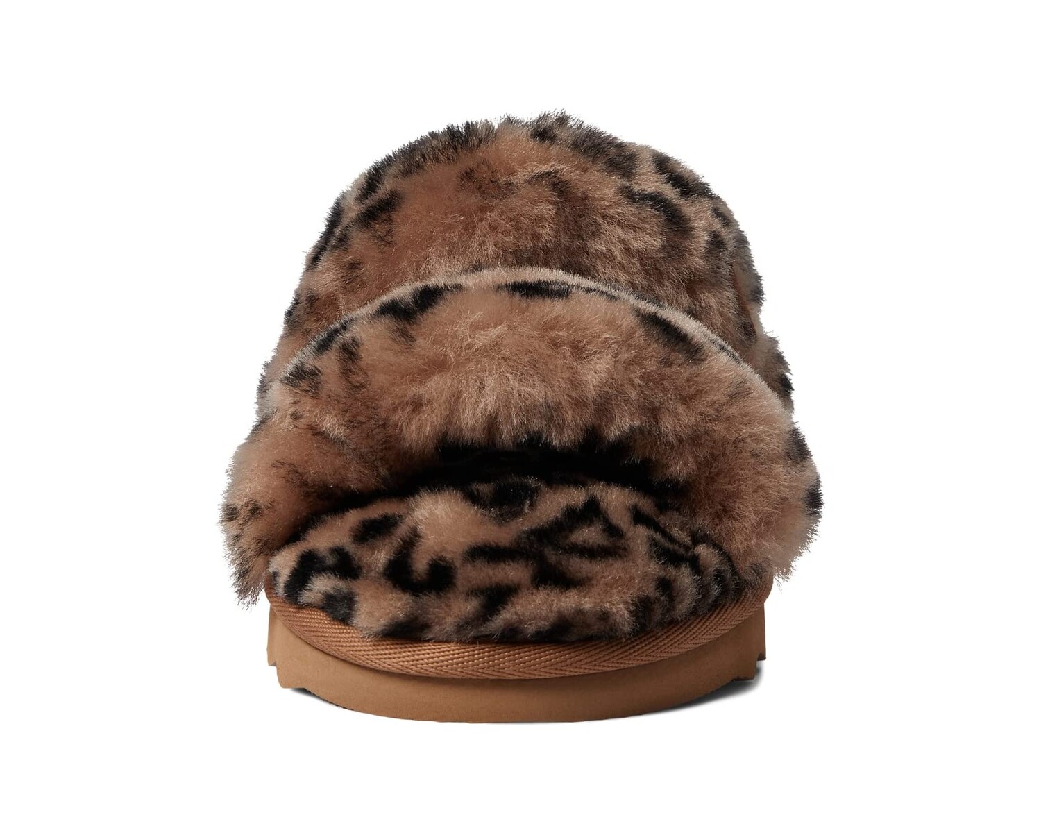 

Слипперы Benalla Shearling Double Band Slide FIRESIDE by Dearfoams, леопард