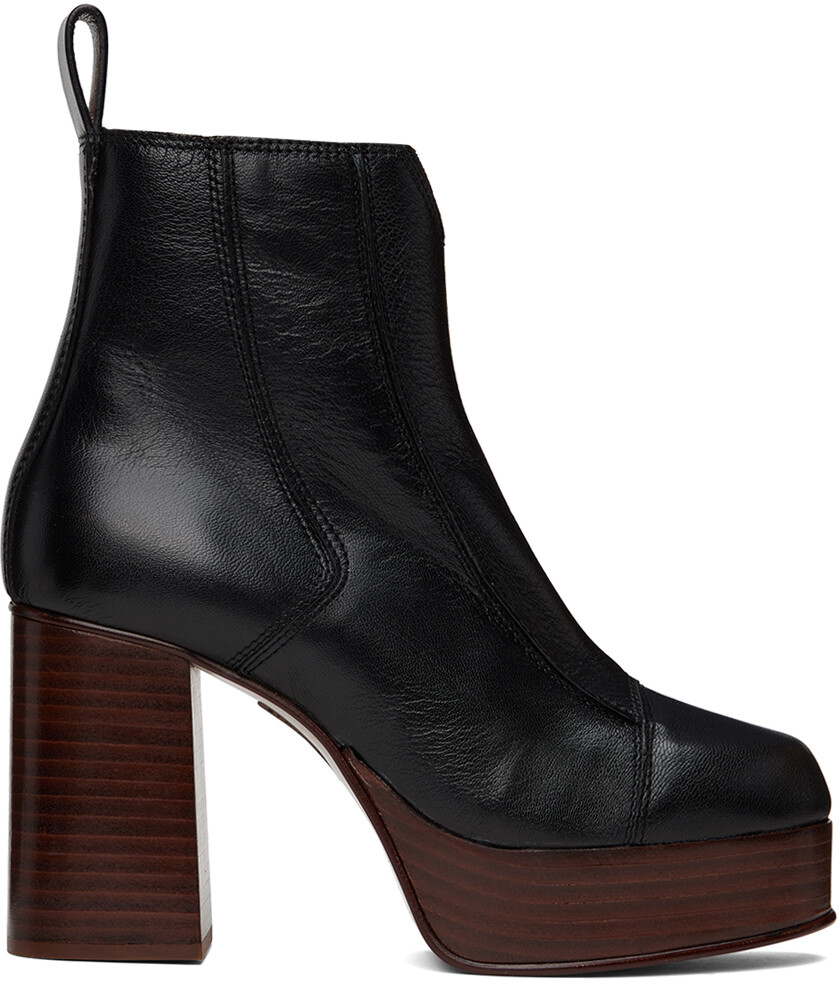 

Черные ореховые сапоги See by Chloé
