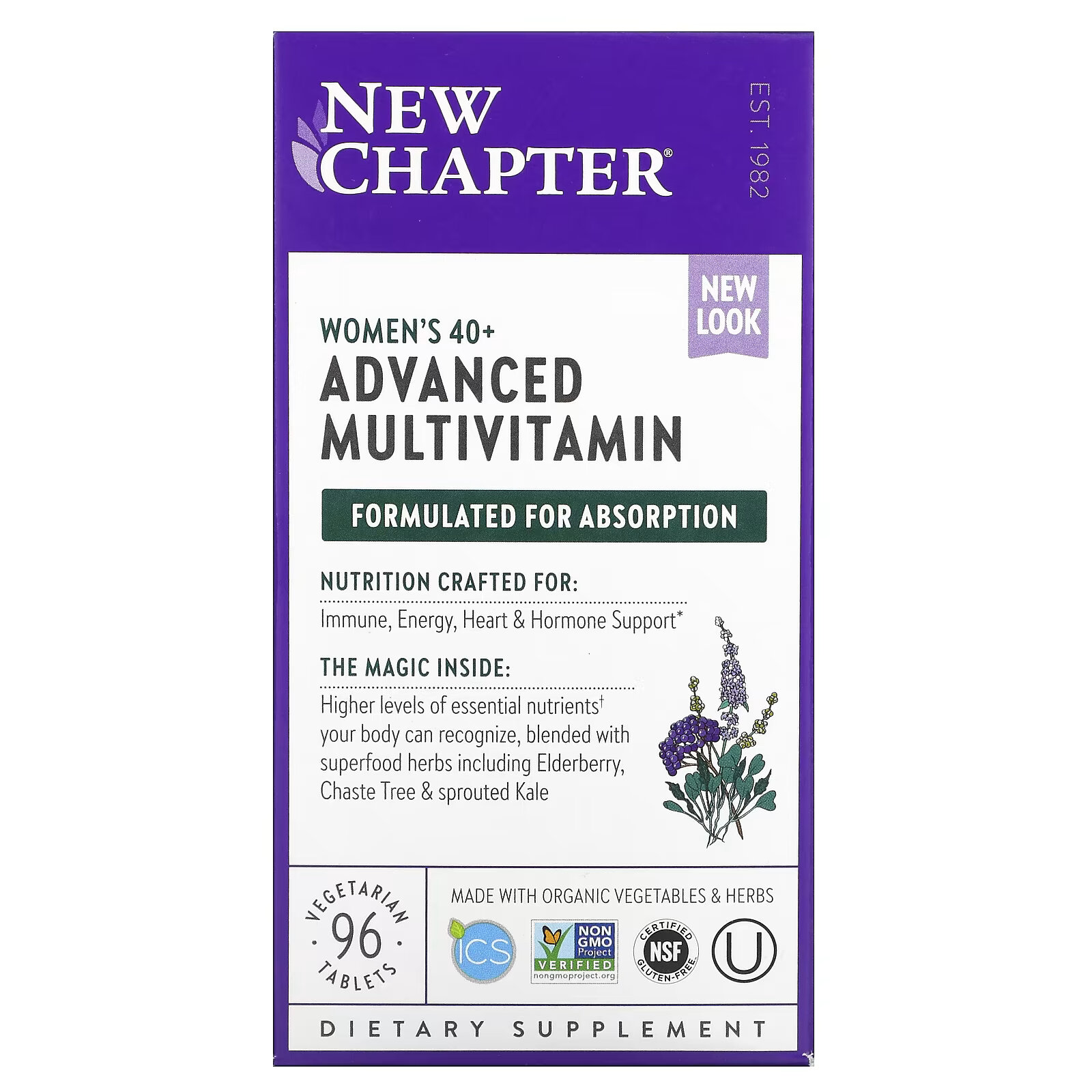 New Chapter, улучшенный мультивитаминный комплекс для женщин старше 40 лет, 96 вегетарианских таблеток new chapter улучшенный мультивитаминный комплекс для женщин 120 вегетарианских таблеток