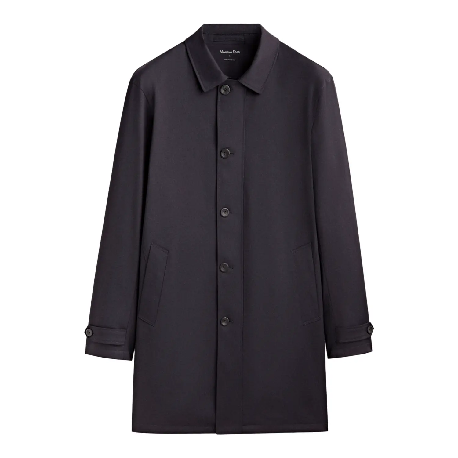 

Куртка-тренч Massimo Dutti Wool Blend, темно-синий