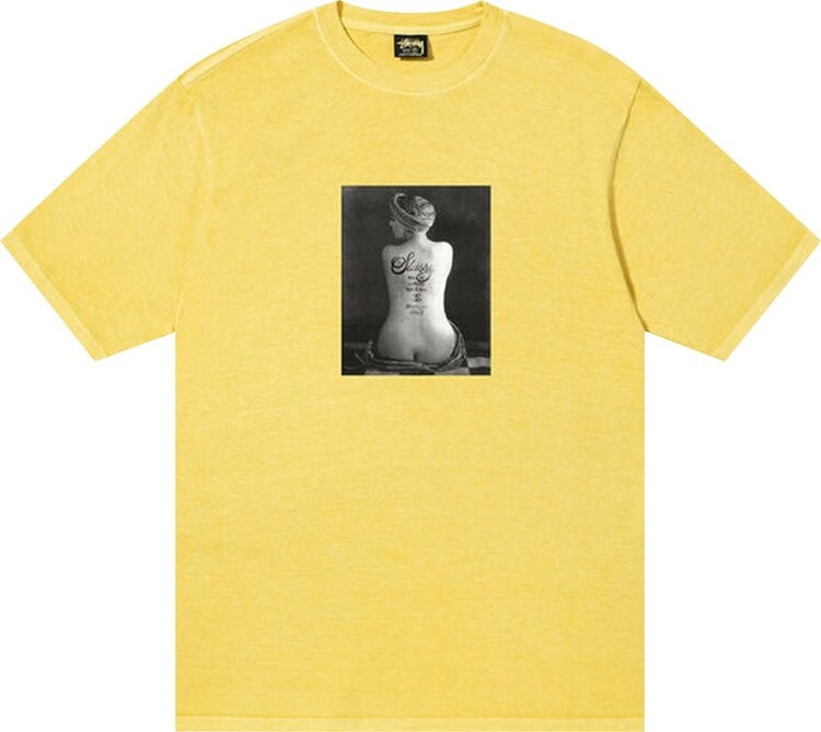 

Футболка Stussy Le Violon Pigment Dyed Tee 'Butter', желтый