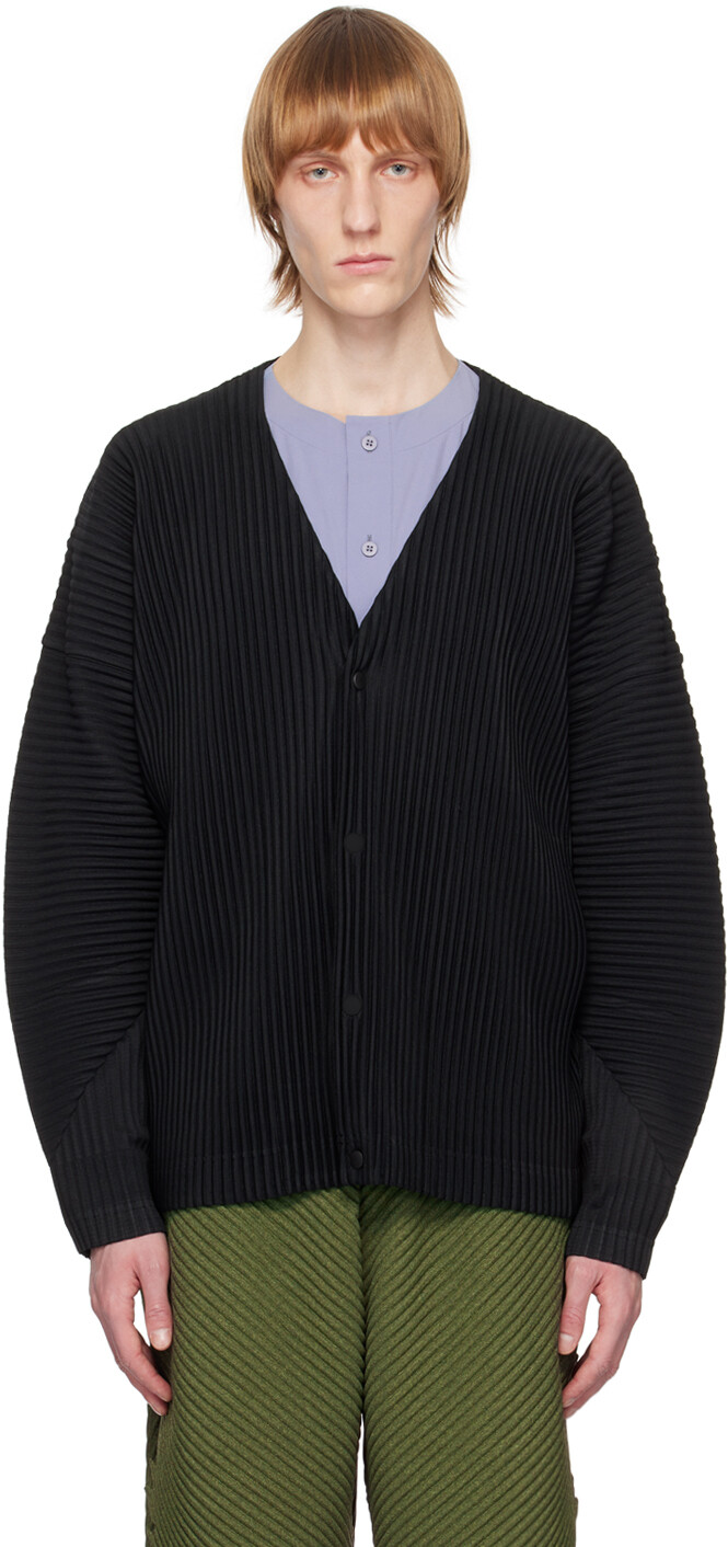 

Черный февральский кардиган Monthly Color Homme Plissé Issey Miyake