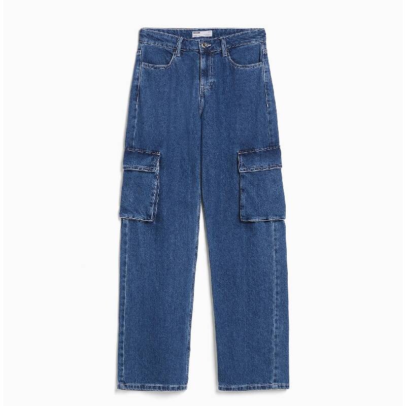 

Джинсы Карго Bershka Straight, синий