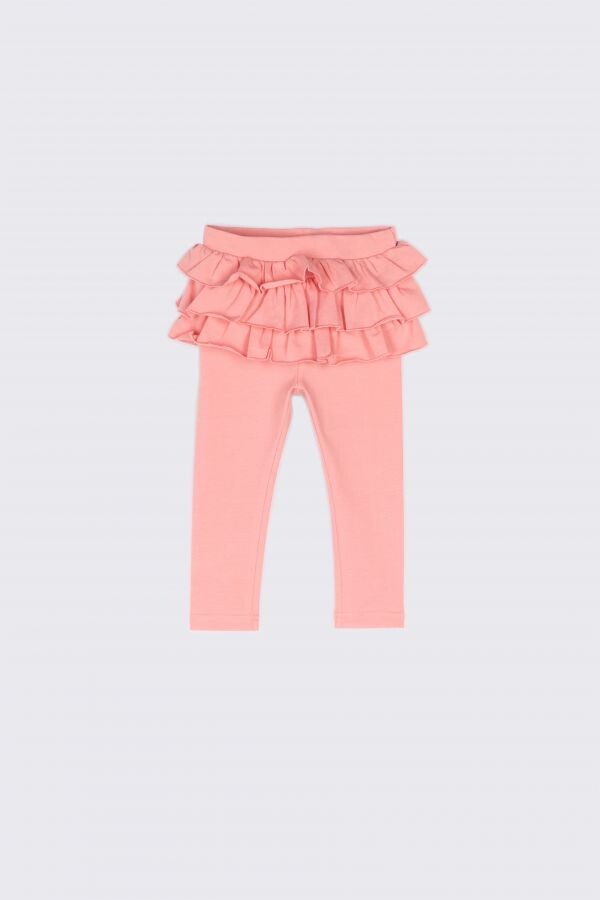 

Длинные леггинсы Coccodrillo розовый с юбкой с воланами