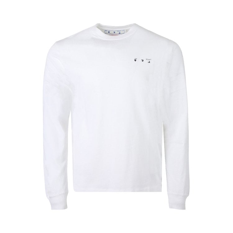 Лонгслив Off-White Caravaggio Paint Skate Long-Sleeve Tee 'White/Black', белый - фото