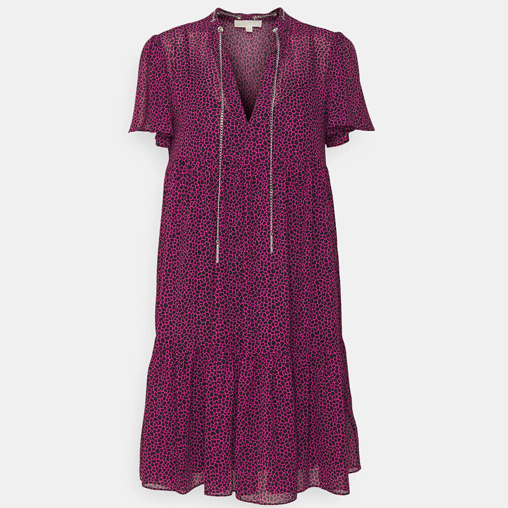 

Платье-рубашка MICHAEL Michael Kors Micro Giraffe Tenty, вишневый