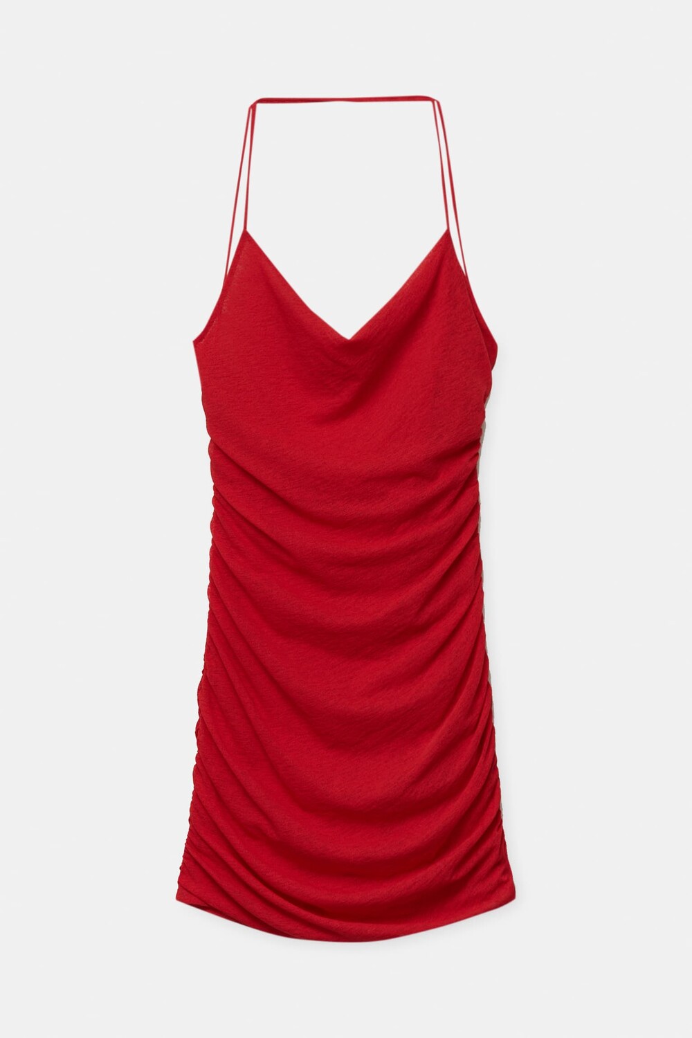 

Платье Pull&Bear Short Gathered, красный