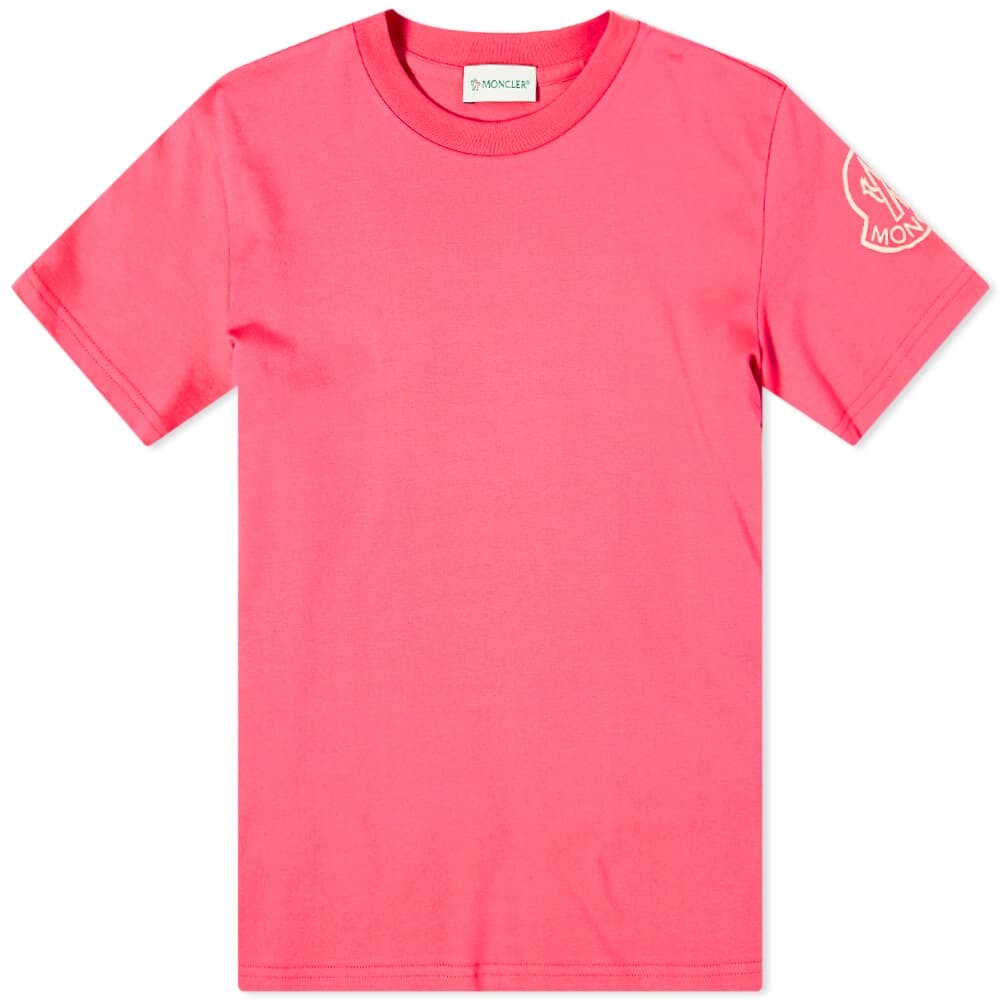 

Футболка Moncler Fitted Logo Tee, Розовый