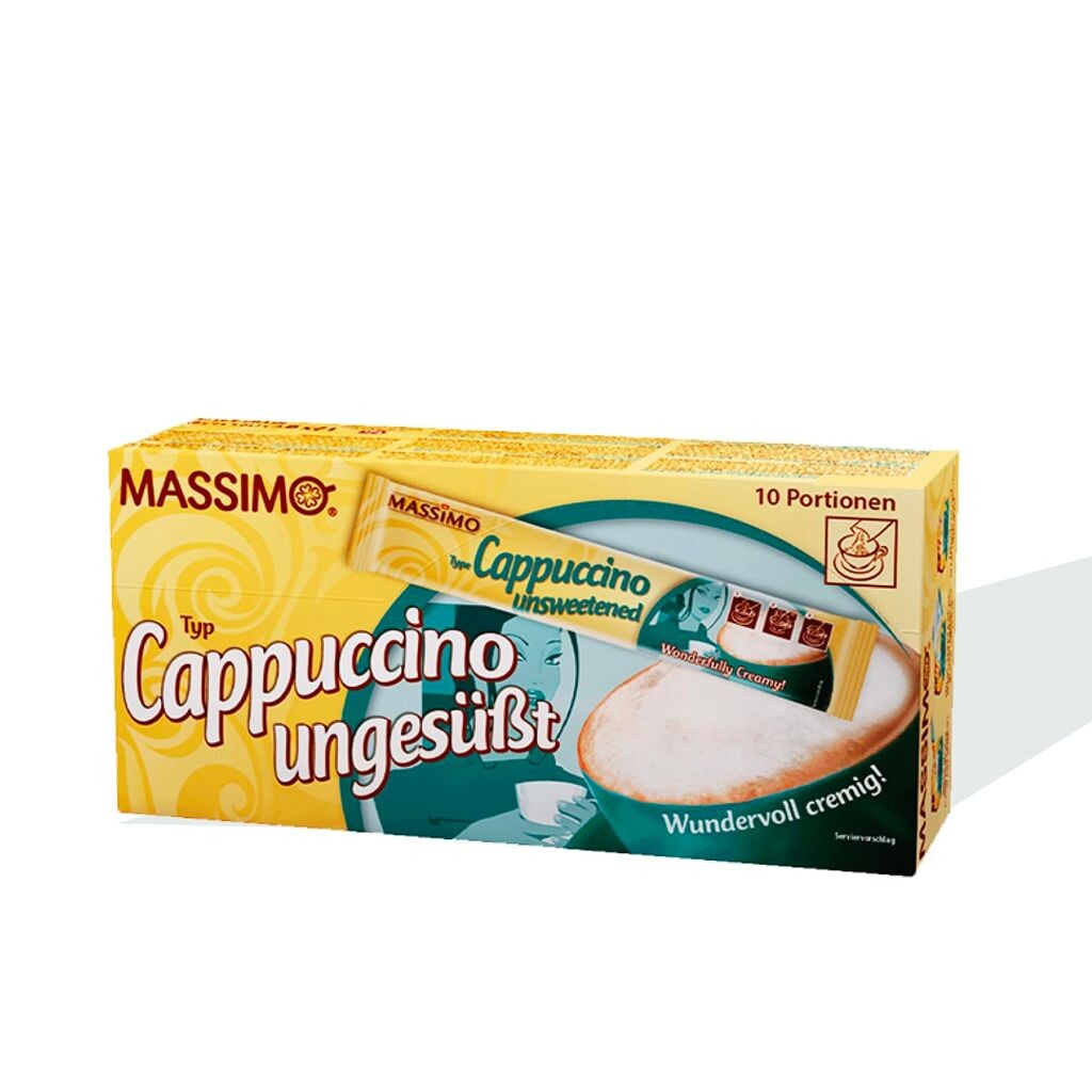 

MASSIMO Cappuccino Unsweetened, 160 стиков в ценной упаковке (16 коробок по 10 стиков по 12,5 г каждая) Растворимый капучино Tsi Consumer Goods