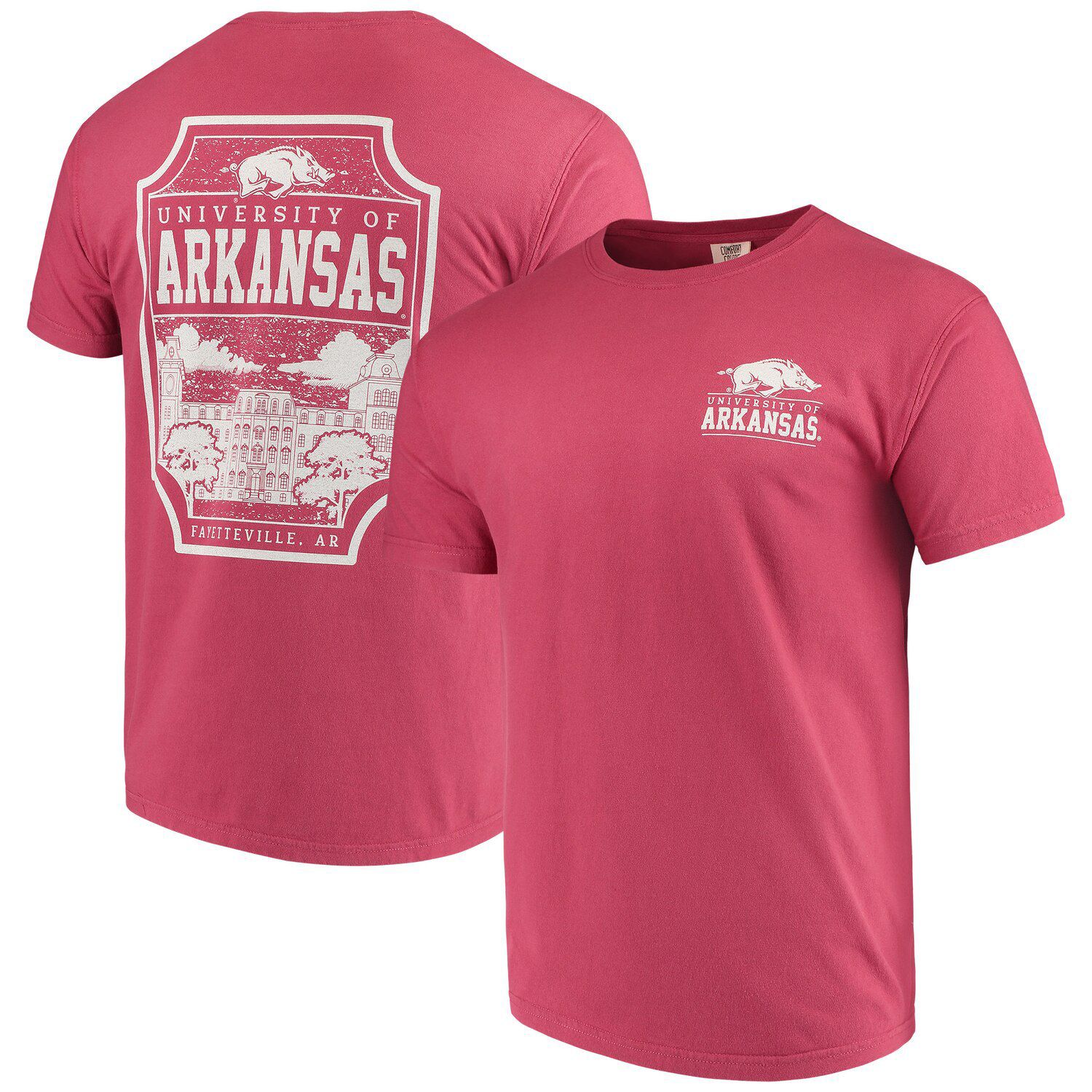 Мужская футболка Cardinal Arkansas Razorbacks Comfort Colours Campus Icon