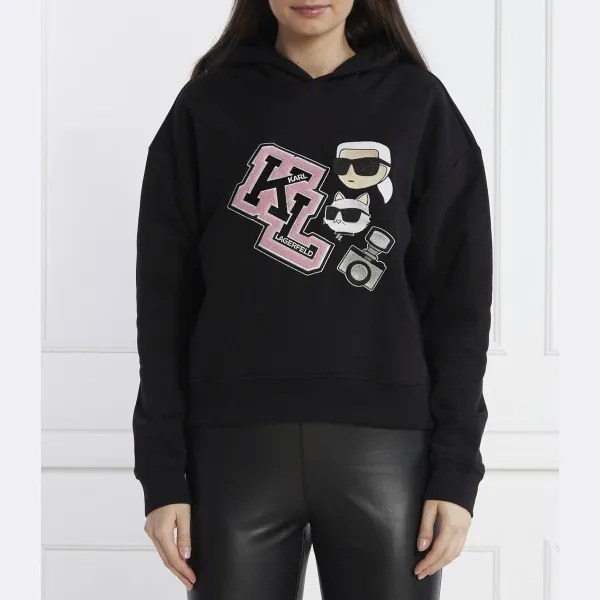 

Толстовка свободного кроя ikonik Karl Lagerfeld, черный