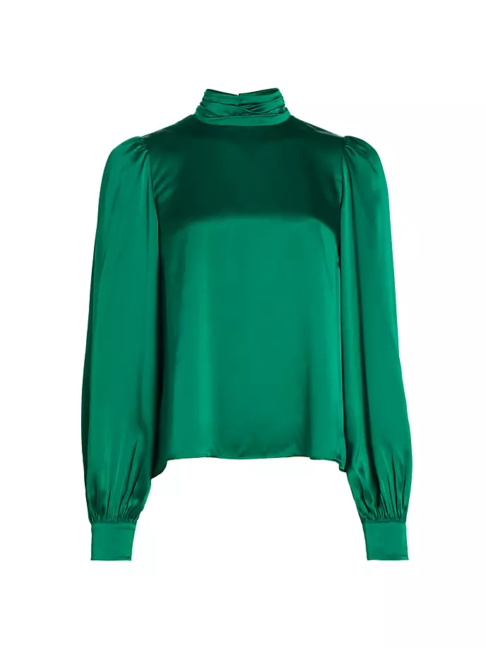 

Шелковая блузка с воротником Nurys Cami Nyc, цвет winter green