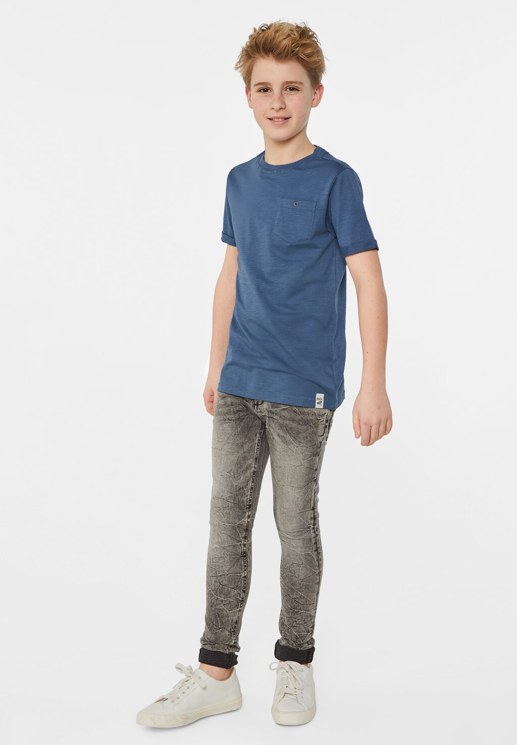 

Футболка базовая WE Fashion, цвет greyish blue