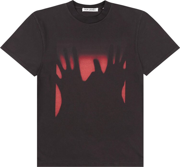 

Футболка Our Legacy Box With Hands Print 'Black', черный