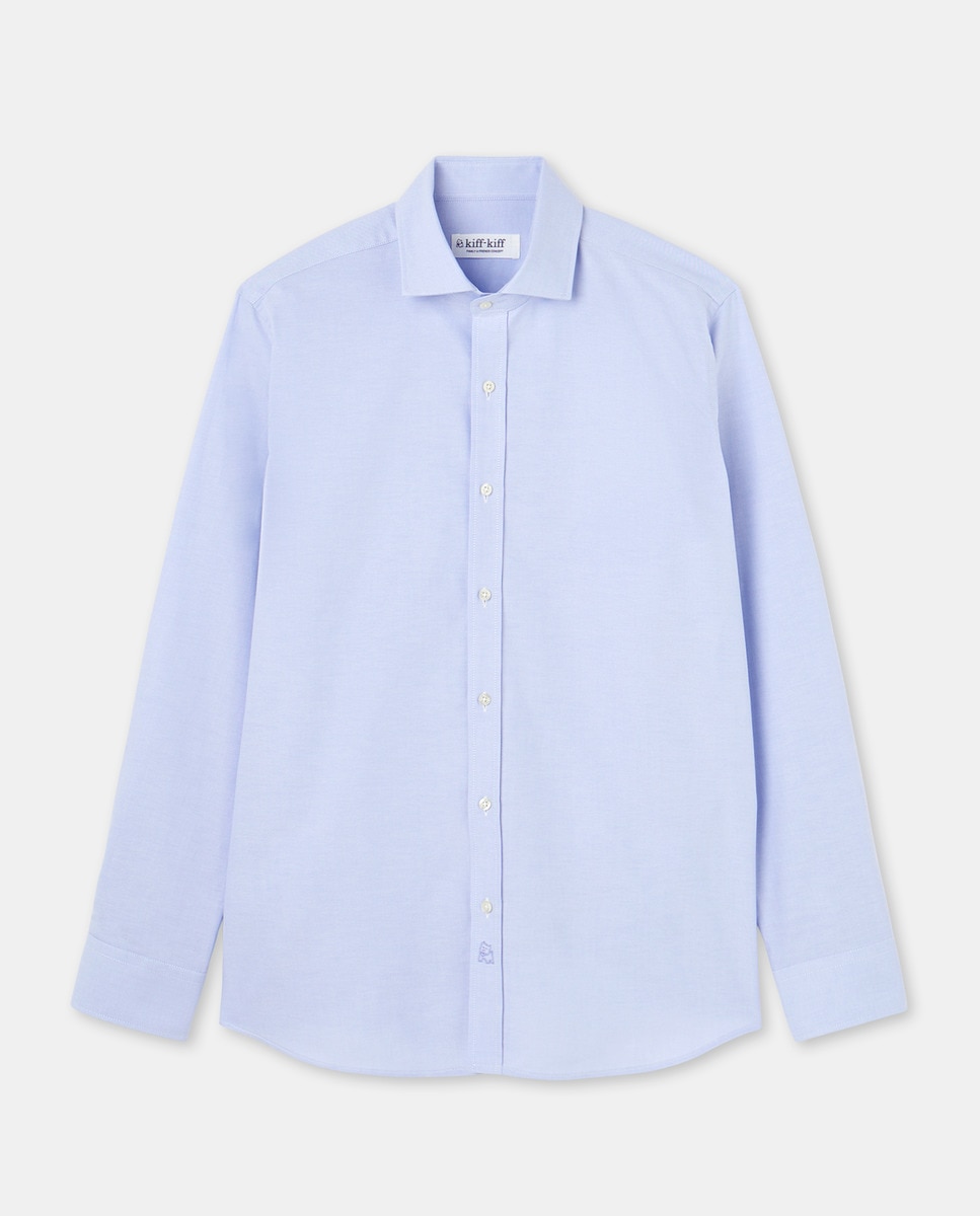 Классическая мужская рубашка с длинным рукавом Kiff-Kiff, синий рубашка из поплина с длинными рукавами 44 fr 50 rus белый
