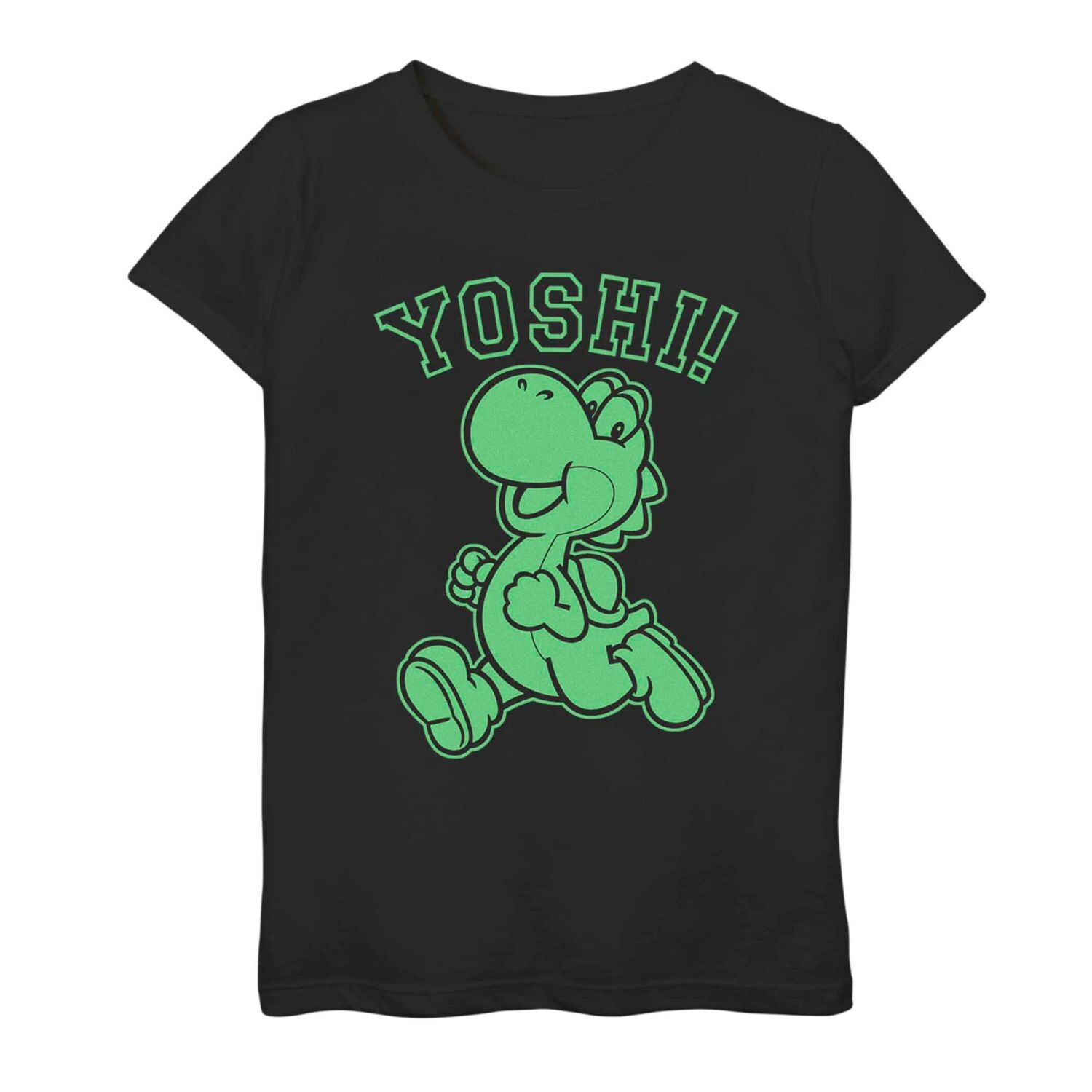 

Зеленая футболка с ярким логотипом Nintendo Yoshi для девочек 7–16 лет Licensed Character