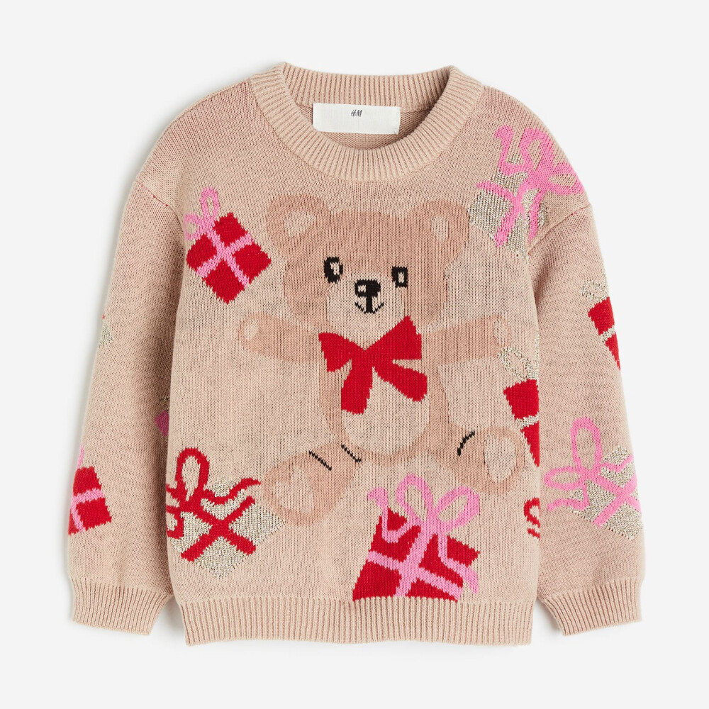 

Свитер H&M Jacquard-knit, бежевый