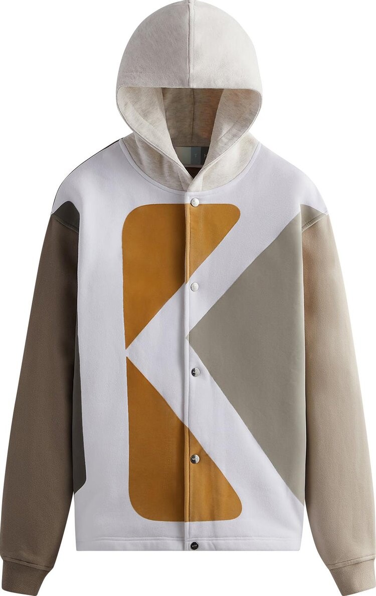 

Куртка Kith Initial K Hooded Coaches Jacket 'Ashlar', разноцветный, Серый