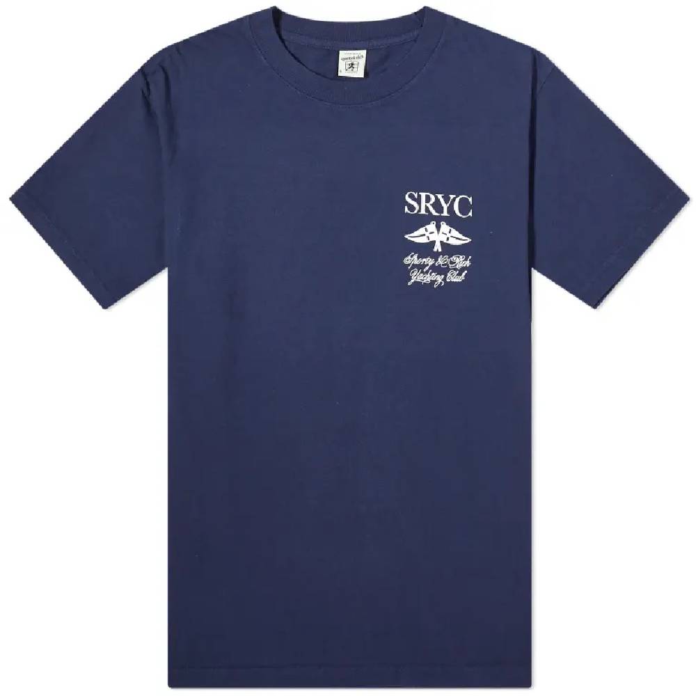 Футболка Sporty & Rich Yacht Club, темно-синий футболка sporty