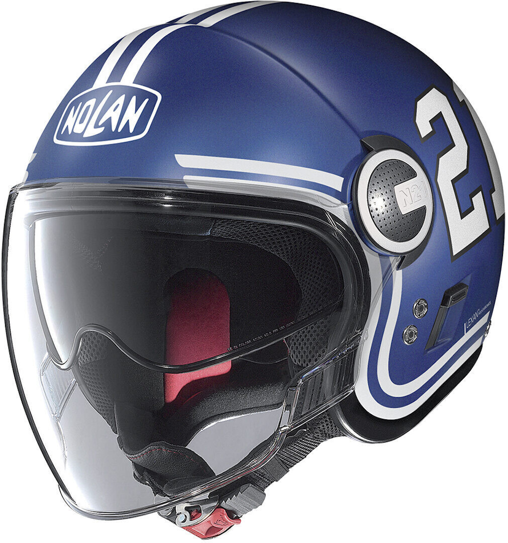 

Шлем Nolan N21 Visor Quarterback реактивный, синий/белый
