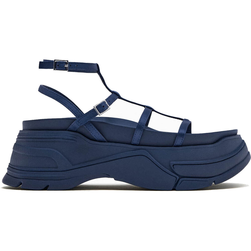 

Сандалии Zara Lace Up Flatform, синий