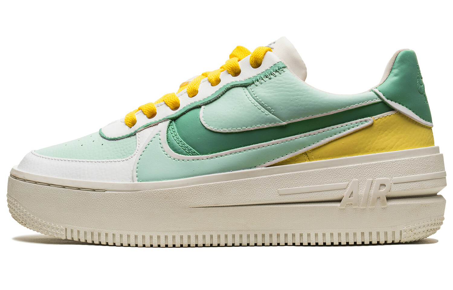 

Кроссовки Nike Air Force 1 Skateboarding Shoes Women's Low-top Yellow/White, зеленый