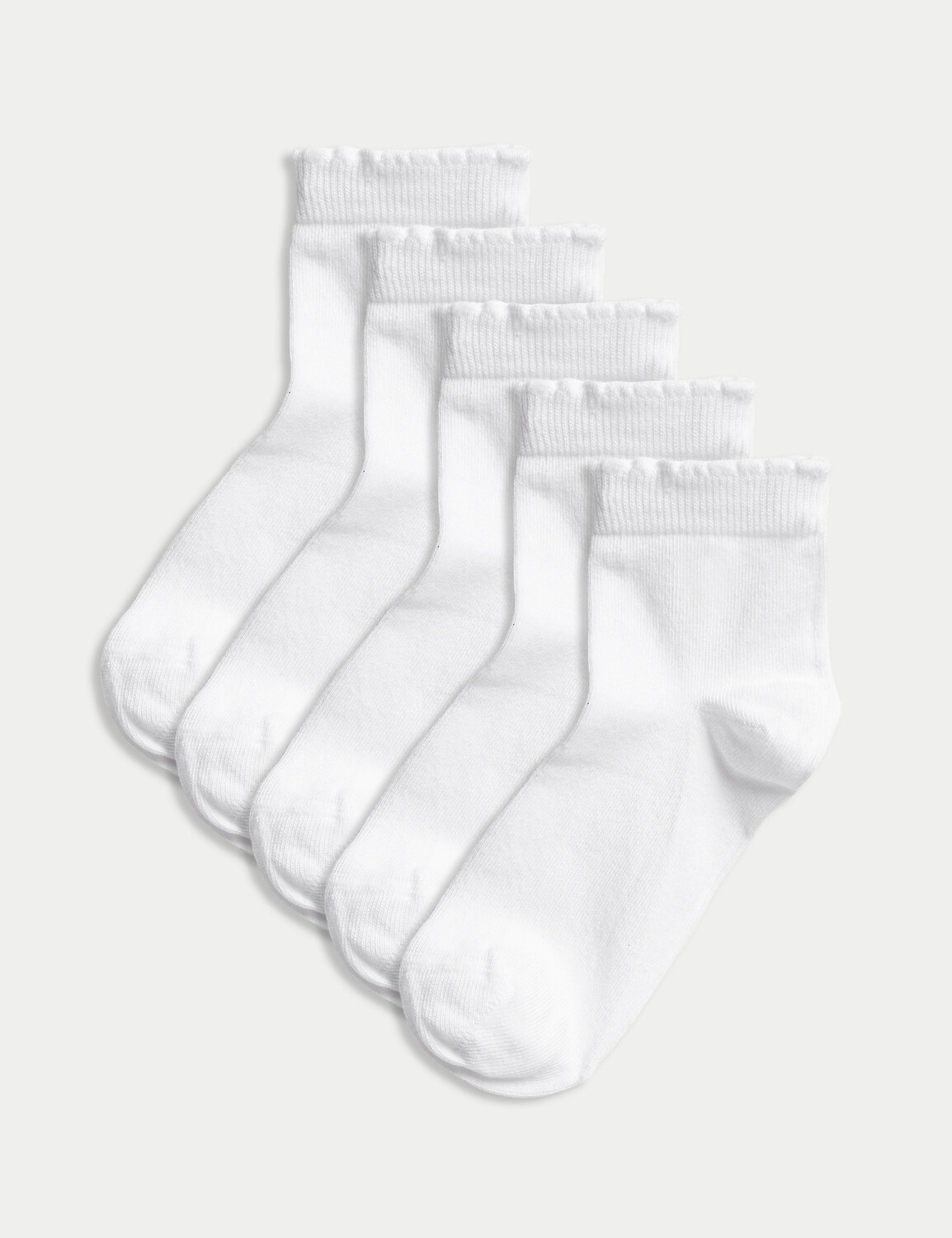 

5 упаковок коротких носков-пико Marks & Spencer, белый